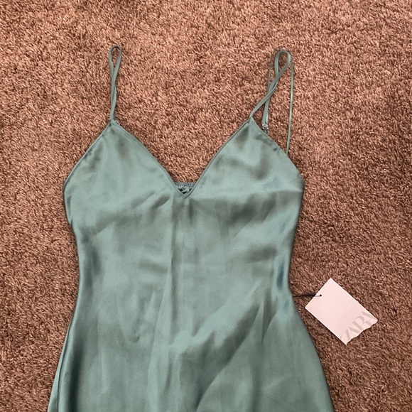Zara | NWT Silky-Like Midi Dress - Picture 2 of 11